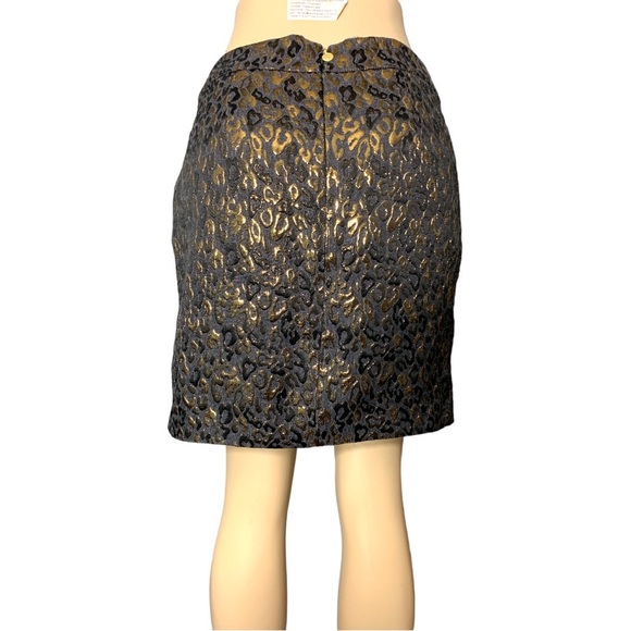 Gorgeous Michael KORS Gold and Black Luxury Skirt Size 6 - Picture 7 of 15